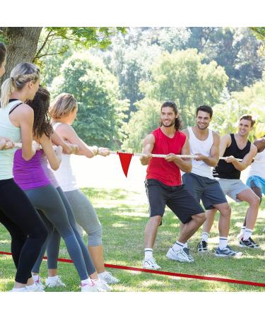 ELCOHO 15ft Soft Polypropylene Tug of War Rope Set with Flag - Fun Team Building Game for Kids & Adults Ideal for Family Reunions & Outdoor Activities - Buy Online on SooperMarket.com