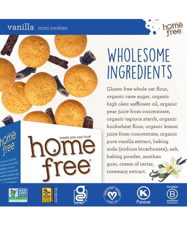 Homefree Mini Vanilla Cookies - Gluten Free, Nut Free, Vegan, 5 oz. Box (Pack of 1) - Buy Online on SooperMarket.com