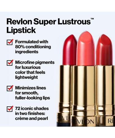 Revlon Super Lustrous Lipstick in Berry Haute (660) - Moisturizing Creamy Formula with Vitamin E and Avocado Oil - Buy Online on SooperMarket.com