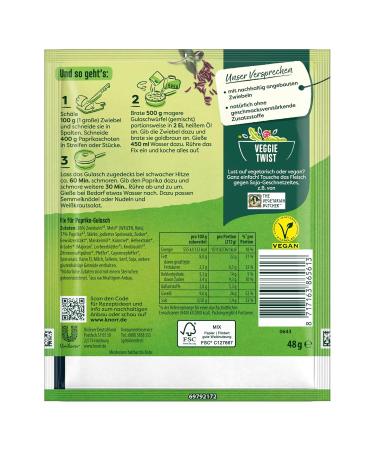 Knorr Fix Paprika Goulash Seasoning Mix - 4 Portions of Natural Ingredients for Delicious Meat Dishes | International Shipping Available - Buy Online on SooperMarket.com
