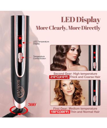 5-in-1 Curling Iron Set - Dual Voltage Interchangeable Curling Wand with 3 Barrel Crimper & 4 Curling Irons - LED Temp Control for All Hair Types - Includes Glove & Clips - Buy Online on SooperMarket.com