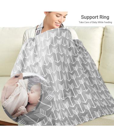 Yoofoss Silent Scarf & Cotton Shut-Up Apron - Multi-Purpose Breastfeeding Cover Privacy Screen & Nut Cover Cloth (100x65 cm Gray) - International Shipping Available - Buy Online on SooperMarket.com