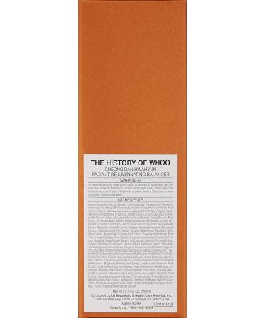 Buy THE HISTORY OF WHOO Cheongidan Radiant Rejuvenating Balancer - 5.1 Fl Oz | International Shipping Available - Buy Online on SooperMarket.com