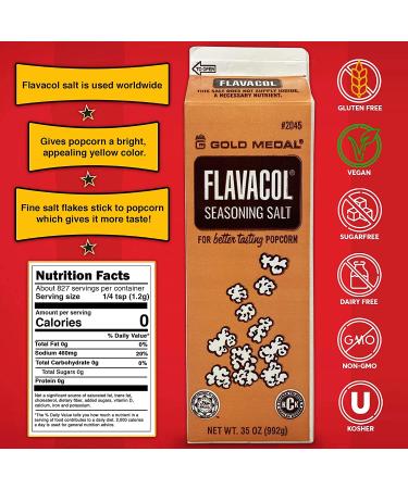 Ultimate Movie Theater Popcorn Kit - Flavacol Salt & Golden Barrel Butter Flavored Coconut Oil - Vegan & Gluten-Free Ingredients - Non-GMO & Kosher Certified - Buy Online on SooperMarket.com