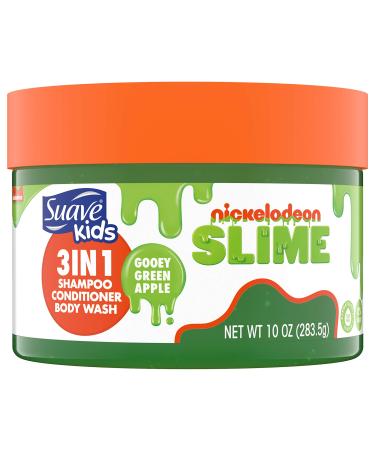 Suave Kids Shampoo, Conditioner, Body Wash 3 in 1 for Ease Gooey Green Apple Tear-Free 10 oz