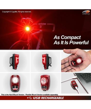 Cygolite Hotshot Pro 200 Lumen Bike Tail Light | USB Rechargeable | 6 Night & Daytime Modes | Adjustable Flash Speeds | IP64 Water Resistant - Buy Online on SooperMarket.com