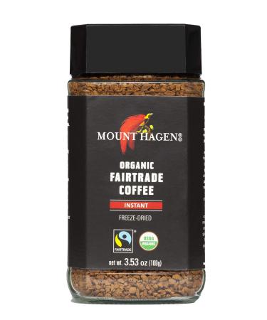 Mount Hagen Organic Fair Trade Freeze Dried Instant Coffee 3.53 oz Kosher Award-Winning Single-Origin 100% Arabica