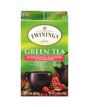 Twining Tea Green Pomegranate Raspberry Strawberry 20 ct