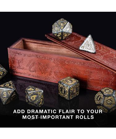 Wiz Dice Titan: Polyhedral Large Dice Set for RPG Games - Includes Wooden Dice Box - DND Jumbo Dice Set - Perfect for Dungeons and Dragons Adventure by Dungeon Master Nyx - Buy Online on SooperMarket.com