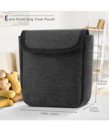 AEMIAO Dog Treat Pouch - Small Magnetic Closure Training Bag for Pet Puppy Walking - Includes Carabiner - Grey - Buy Online on SooperMarket.com