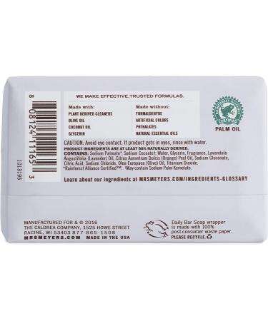 Mrs. Meyer's Lavender Bar Soap 5.3 oz - Hand & Body Wash with Essential Oils - Buy Online on SooperMarket.com