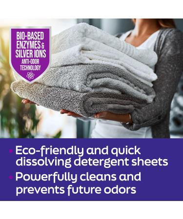 Premium Laundry Detergent Sheets - Silver Ion Odor Elimination | Powerful Fresh Linen Washer Sheets (40 Sheets - Buy Online on SooperMarket.com