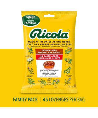 Ricola Mountain Herb No Sugar Added Cough Drops - Buy Online on SooperMarket.com