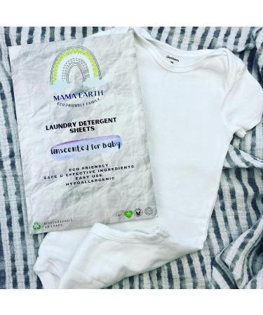 Laundry Detergent Sheets - MAMA EARTH | Eco-friendly Biodegradable Plastic Free | 60 Loads Unscented - International Shipping Available - Buy Online on SooperMarket.com