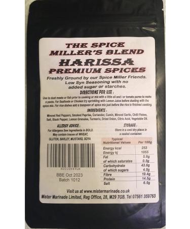 Spice Miller's Blend Harissa 100g - Premium Artisan Spice Mix - Syn Free & Low Syn Seasoning - Buy Online on SooperMarket.com