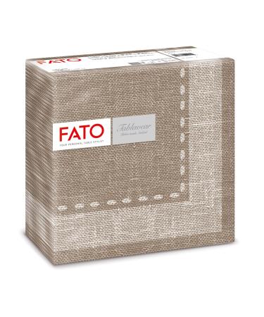 FATO-Dry paper napkins airlaid textile effect pack with 50 napkins format 40x40 4-folded Kashmir-Kaffee decor Cashmere Coffee