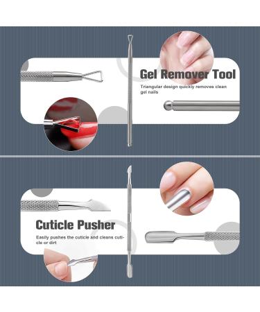 FERYES 6 PCS Manicure Nail Care Kit - Cuticle Removal Tools and Nail Clipper Set in Leather Case - Nail Cutter, Cuticle Nipper, Pusher, Scissors, Glass File - Buy Online on SooperMarket.com