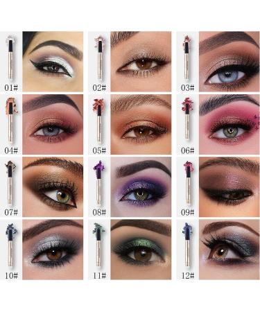 Enfuntins Shimmer Cream Eyeshadow Stick - Long Lasting Waterproof Glitter Eyeshadow Pencil with Smudger | 09 Smoky Amethyst Shimmer - Buy Online on SooperMarket.com