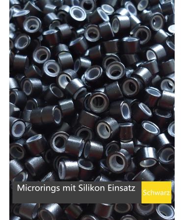 500 Micro Rings for Real Hair Extensions with Silicone Insert - Black | Premium Quality Micro Ring Extensions - Buy Online on SooperMarket.com