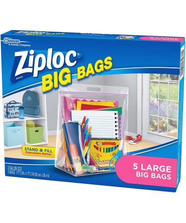 Ziploc Big Bag Large Double Zipper - 5 Ct - 2 Pk