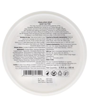 Nykaa Naturals Wanderlust Body Butter - Himalayan Hemp for Women | 6.7 oz | Hydrating Body Cream - International Shipping Available - Buy Online on SooperMarket.com