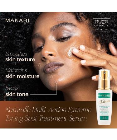 Makari Naturalle Multi-Action Extreme Brightening Serum 1.7 oz | Dark Spot Treatment for Under Eye Circles | Moisturizer with Argan Oil & SPF 16 - Buy Online on SooperMarket.com