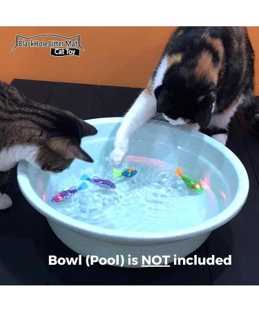 Interactive Swimming Robot Fish Toy for Cat with LED Light (4 pcs) BlackHole Litter Mat Cat & Dog Toy to Stimulate Your Cat's Hunter Instincts - Buy Online on SooperMarket.com
