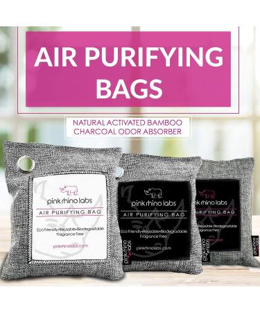 Nature Fresh Moso Bamboo Charcoal Air Purifying Bag - Odor Eliminator for Home & Car - Kid & Pet Friendly - Activated Charcoal by Pink Rhino Labs - Buy Online on SooperMarket.com