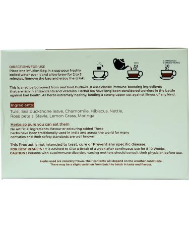 One More Cup Herbal Tea Box Caffeine Free Tea Bags Herbal Tea For Immunity Boost (Total 20 Tea Bags) - Buy Online on SooperMarket.com
