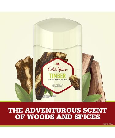 Old Spice Men's Timber & Sandalwood Deodorant 2.6oz (Pack of 12) | Long-lasting Antiperspirant | Natural Elements Inspired | Invisible Solid Formula - Buy Online on SooperMarket.com