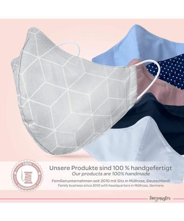 Dance Pattern Washable Cotton Mask for Kids & Adults | 2-Layer Protection with Nose Bracket & Filter Bag | Oeko-Tex Standard 100 Robs Gray - 1 Pack - Buy Online on SooperMarket.com