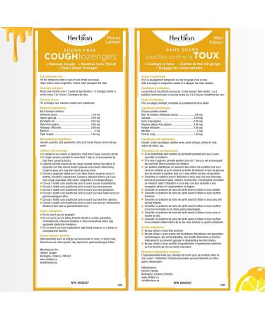 Herbion Naturals Honey Lemon Cough Lozenges | Cough Suppressant | Sore Throat Relief | Pack of 6 - Buy Online on SooperMarket.com
