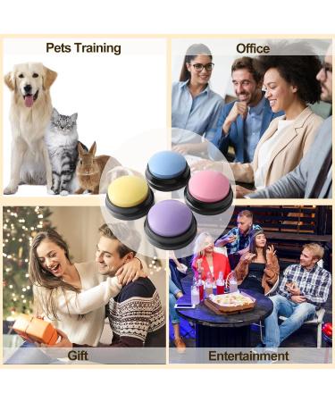 Dog Buttons Talk Training Dog Buttons for Communication Pet Talking Training Answer Buzzer 30 Second Record &Playback Funny Gift for School Study Office Home (Packs-4) - Buy Online on SooperMarket.com