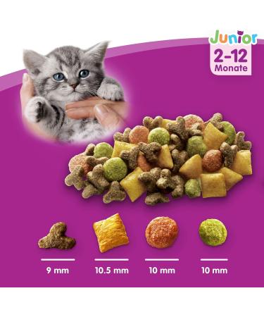 Whiskas Junior Dry Cat Food Chicken 5x800g - Extra Small Kibbles for Growing Kittens (2-12 Months) - International Shipping Available - Buy Online on SooperMarket.com