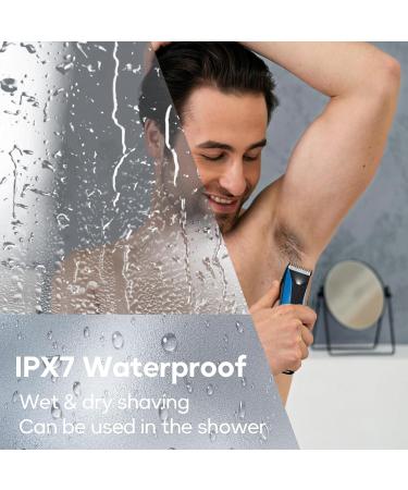 Men's Body Hair Trimmer - IPX7 Waterproof, Wet/Dry Groomer with LED Light & Digital Display - Buy Online on SooperMarket.com