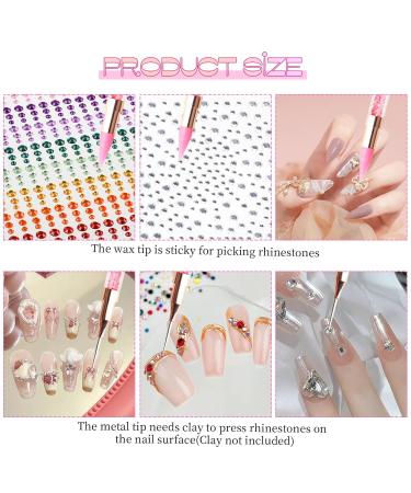 Rhinestone Picker Doting Pen - Dual-Ended Wax Pencil for Nail Art & DIY Crafts (Pink) | International Shipping Available - Buy Online on SooperMarket.com