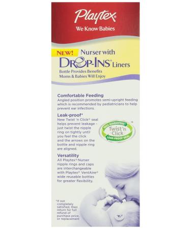 Playtex Premium Nurser 4 oz 1 ct - Best Quality Nursing Bottle for Baby - Buy Online on SooperMarket.com