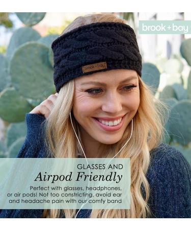 Brook + Bay Women's Winter Ear Warmer Headband - Fleece Lined Cable Knit Ear Band for Cold Weather - Buy Online on SooperMarket.com
