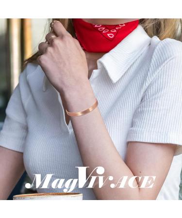 EnerCoppeX Copper Magnetic Bracelet for Women - Detox Jewelry with 3500 Gauss Magnet (CPB-0964Q) - Buy Online on SooperMarket.com
