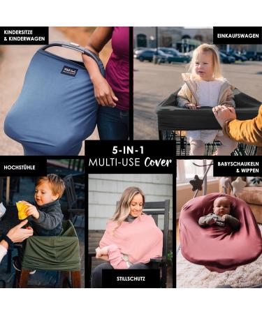 MILK SNOB Original 5-in-1 Luxe Multifunctional Baby Carrier | Ocean Blue | Breastfeeding Cover Stroller Sun Protection & On-the-Go Convenience - Buy Online on SooperMarket.com