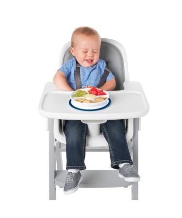 OXO Tot Stick & Stay Suction Divided Plate | Navy Blue | Best Child-Friendly Dinnerware for Easy Mealtime - Buy Online on SooperMarket.com