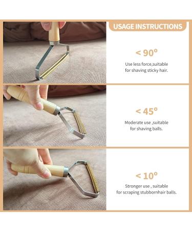 2 pcs Lint Remover on Carpet Pet Hair Remover Dog Cat Hair Remover Reusable Lint Shaver Roller Cleaner Clothing Fabric Sofa Furniture Car - Buy Online on SooperMarket.com
