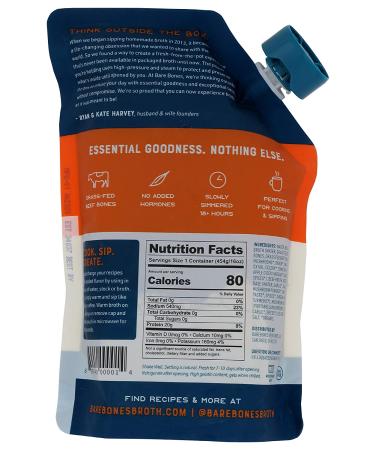 Bare Bones Classic Beef Bone Broth - 16oz - Buy Online on SooperMarket.com