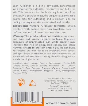 Tan Towel X Foliator 10 Count - Exfoliate & Achieve a Flawless Tan at Home - Buy Online on SooperMarket.com