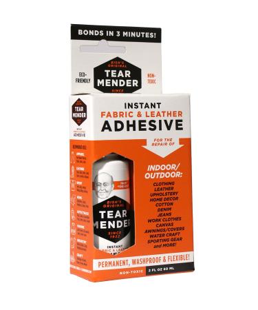 Tear Mender Instant Fabric and Leather Adhesive  2 oz Bottle-Carded  TM-1  White 2 oz. Bottle - Carded Adhesive