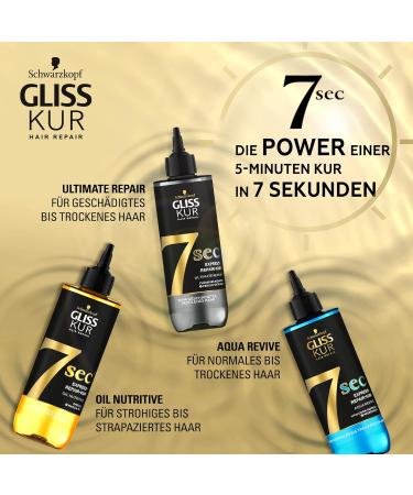 Gliss Kur 7 Sec Express Repair Kur | Instant Hair Treatment for Stronger Healthier Hair - 200 ml - Buy Online on SooperMarket.com