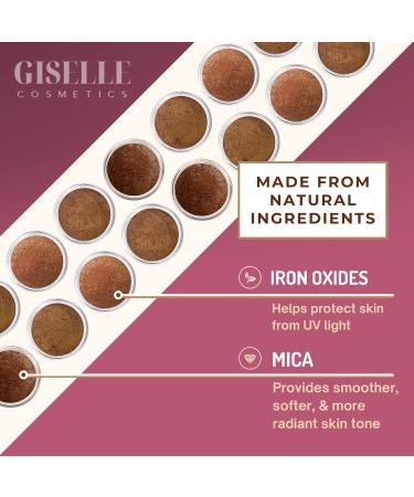 Giselle Cosmeics Gold Digger Mineral Makeup: Pure Non-Diluted Bronzer, Foundation, Concealer, Eye Shadow, Blush & Contouring Palette - Buy Online on SooperMarket.com