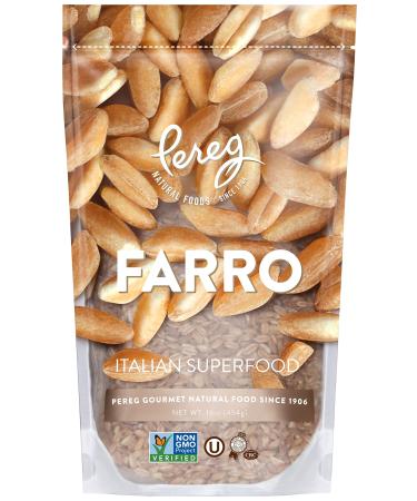 Pereg Farro 16oz | Nutritious Grain Rich In Proteins & Fibers Easy To Cook Rice Alternative Resealable Packaging
