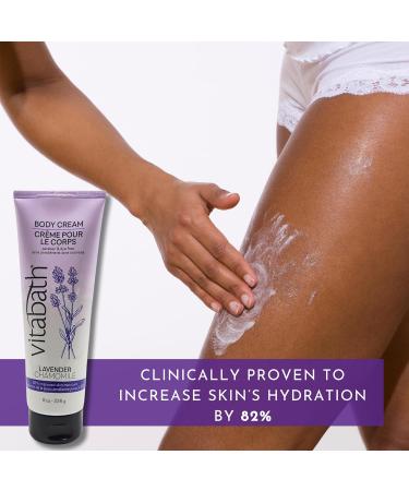 Vitabath Lavender Chamomile Moisturizing Body Cream - Soothing Hydration Lotion for Women & Men - Vitamin & Nutrient Skin Care - 8 Ounce Replenishing Dry Skin Moisturizer - Buy Online on SooperMarket.com