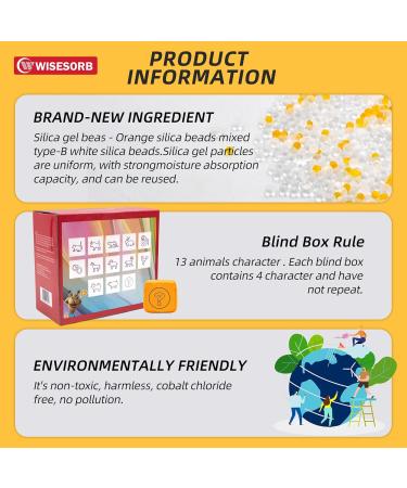 Wisesorb 4Pcs Rechargeable Gun Safe Dehumidifier - 200g Silica Gel Desiccant Bags for Moisture Control in Safe Closet Basement & Car - Buy Online on SooperMarket.com